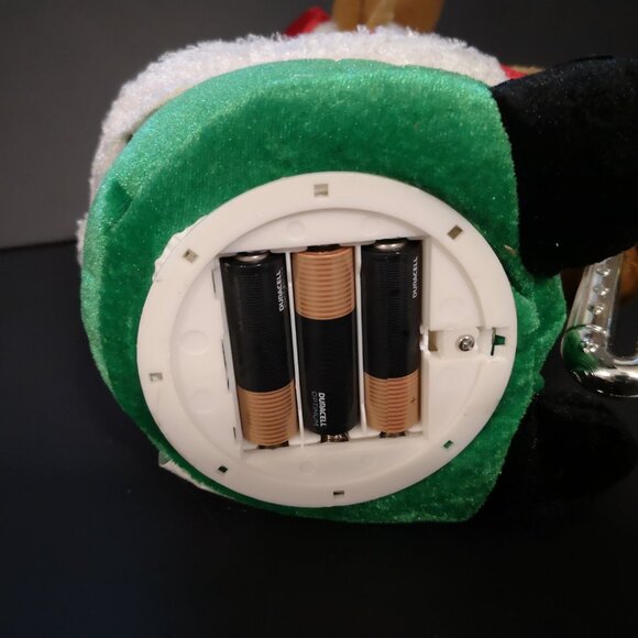 Unbranded Animated Reindeer Plush Playing Saxophone Santa Hat & Coat 9" Tall - Picture 6 of 8